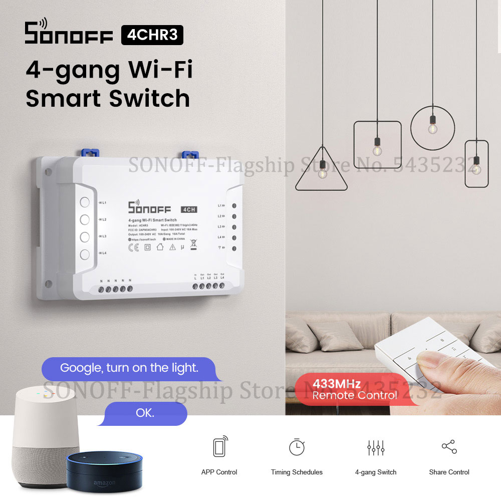 Sonoff - Itead SONOFF 4CH R3 Wifi bezprzewodowy