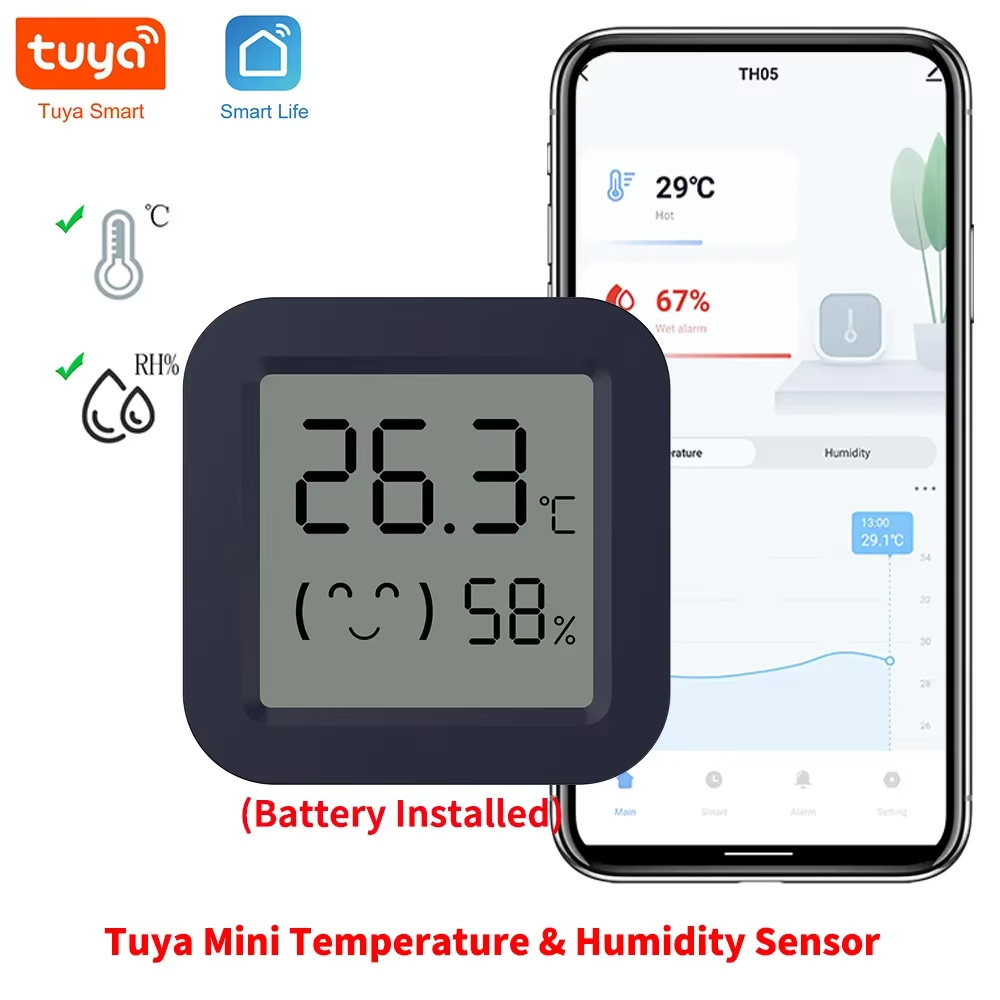 Tuya Smart - Mini Inteligentny Termometr Higrometr Czujnik Temperatury
