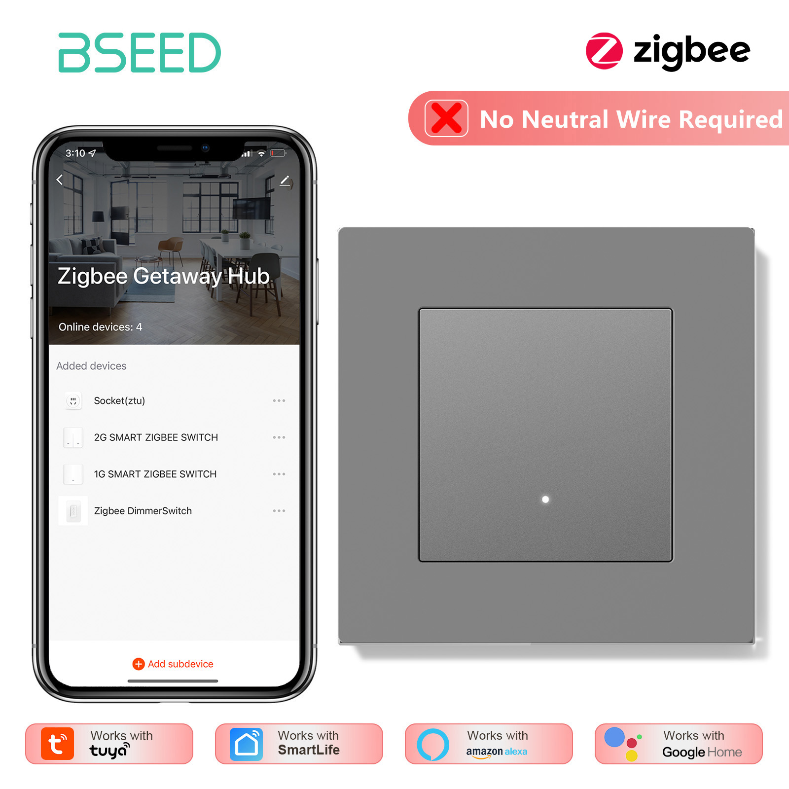 BSEED 1/2/3/4-przyciskowy inte – Tuya 4 Channel recenzja i cena